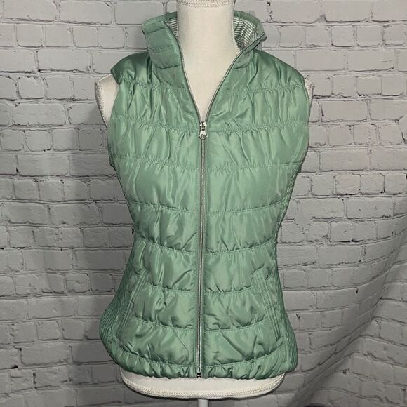 NWT - Christopher & Banks - Mint Green Quilted Vest - S - Picture 1 of 5